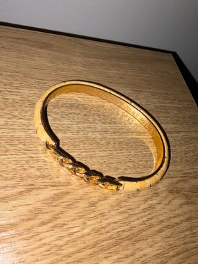 Vintage Florence Italy 24K Plated Snake Skin Bracelet